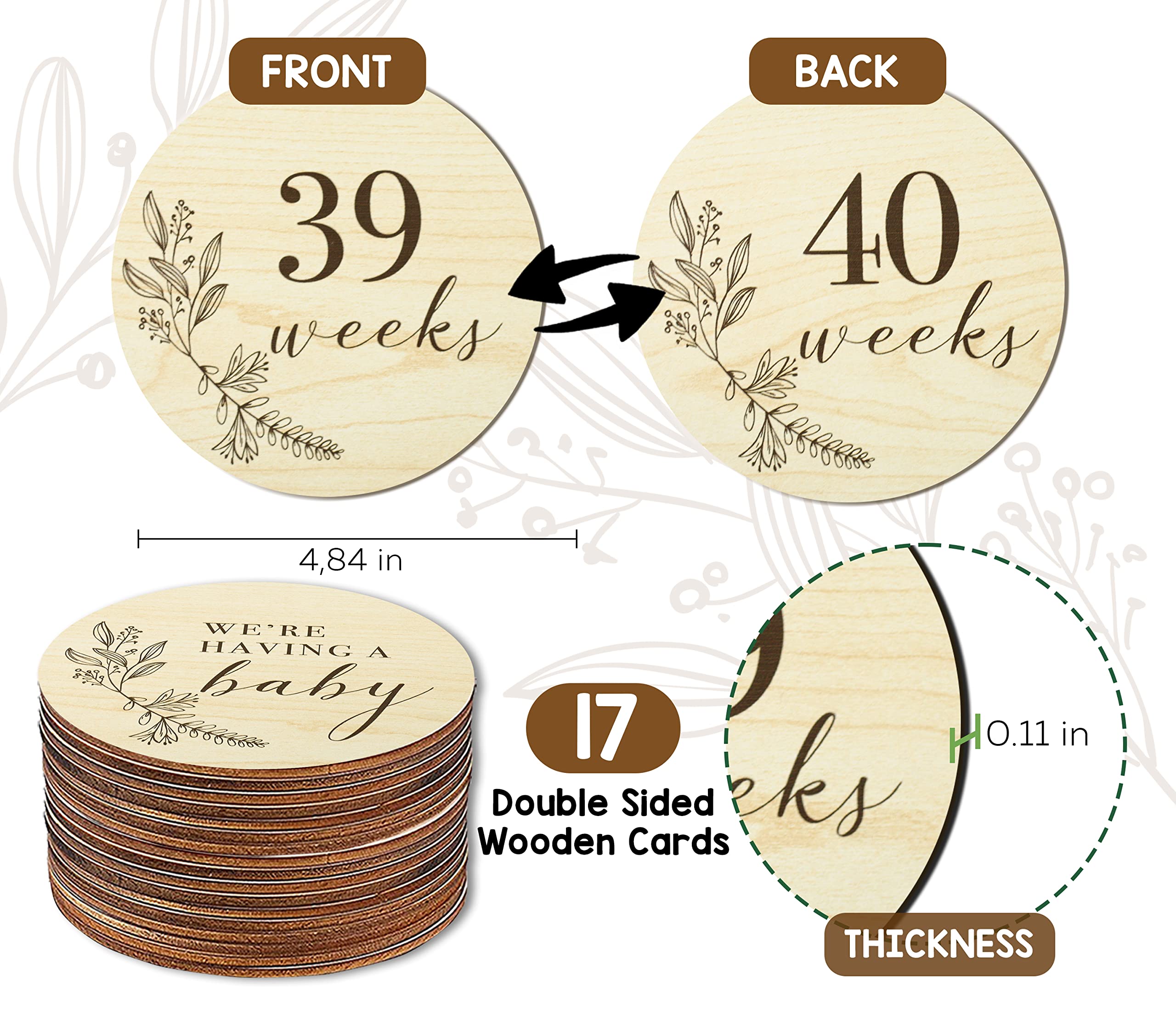 EnjoyMyDesign wooden milestone disc week 12 for documenting growth in photos.