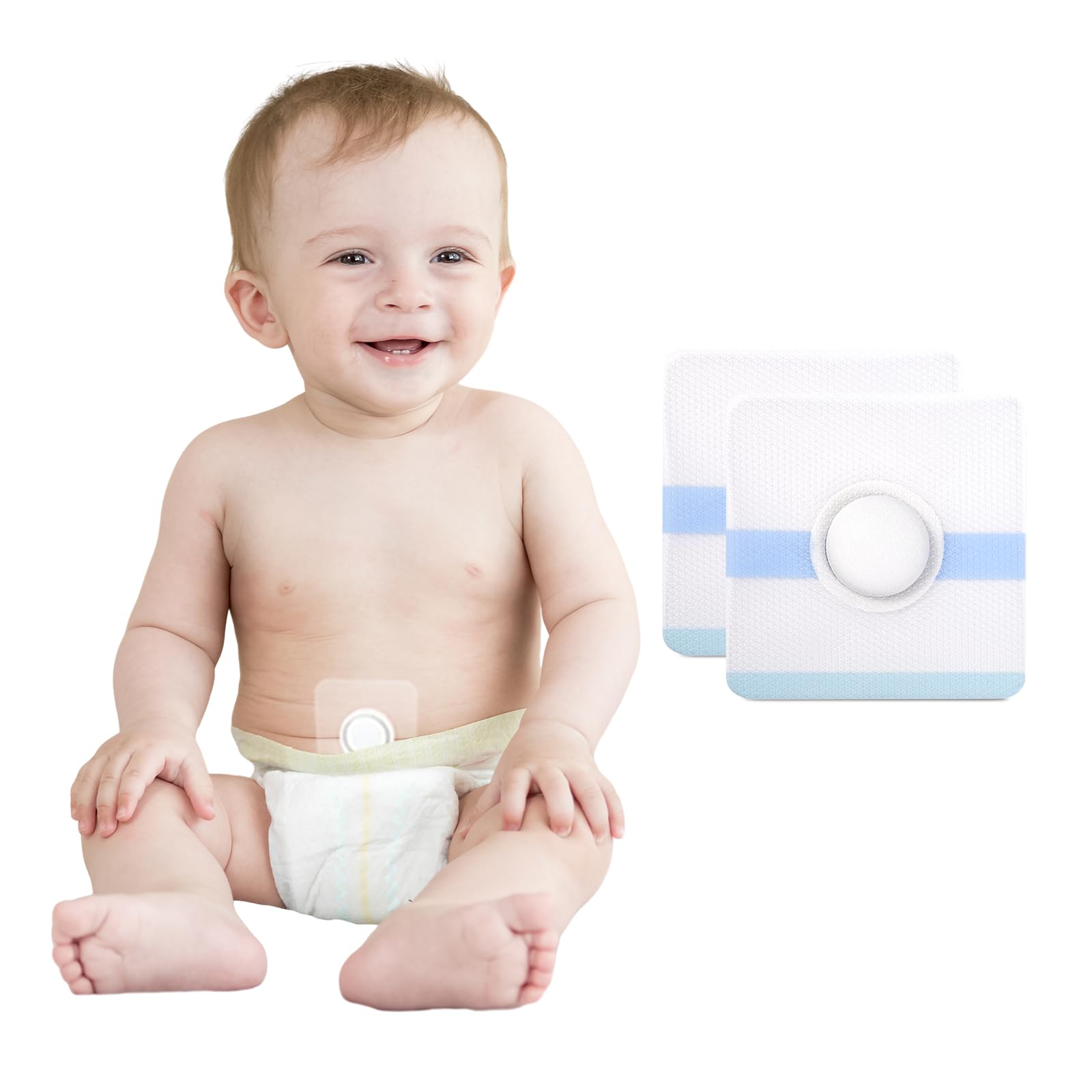 ENLUNTRA box of baby belly patches with hygienic packaging.