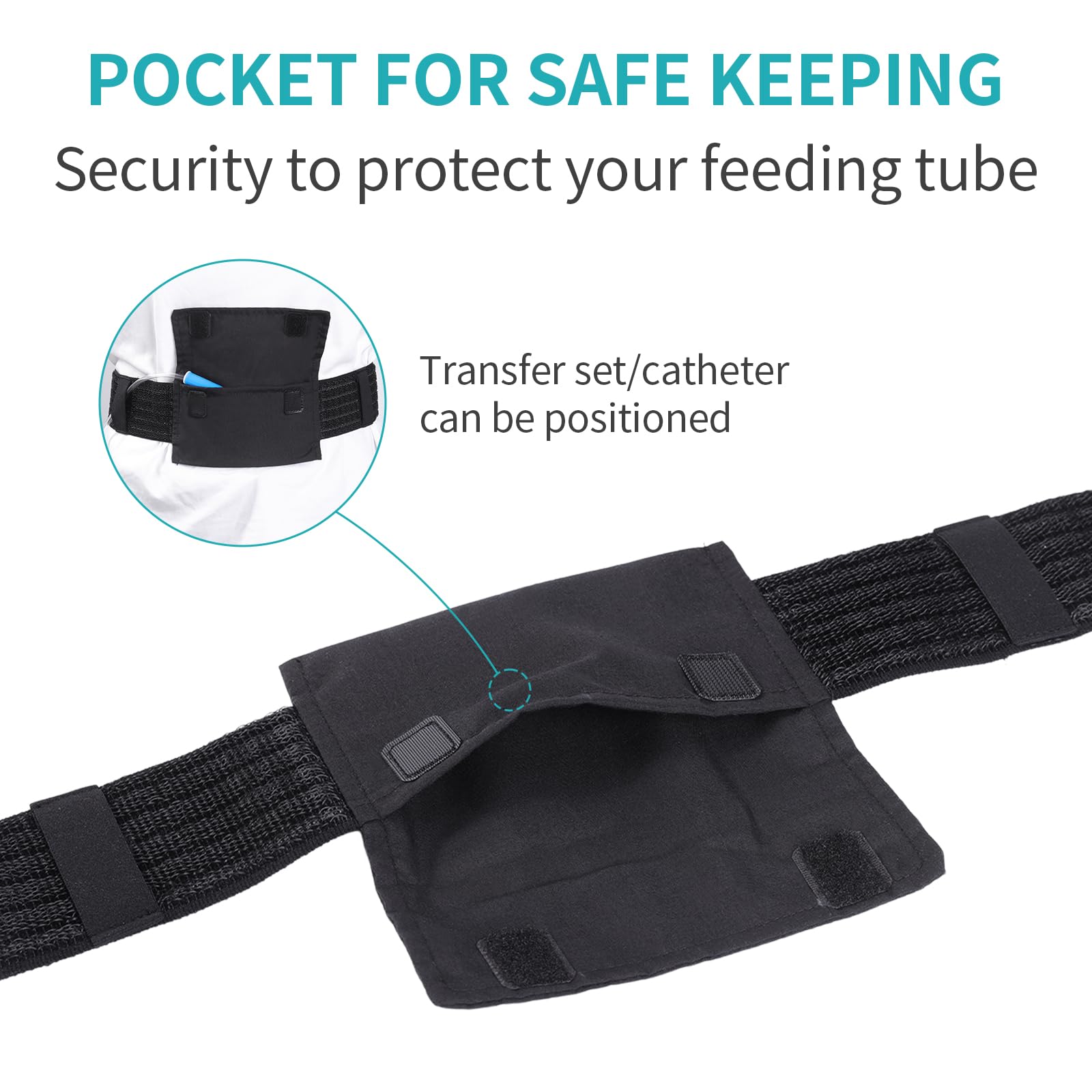 ENLUNTRA PD belt pocket with buckle keeps catheter secure