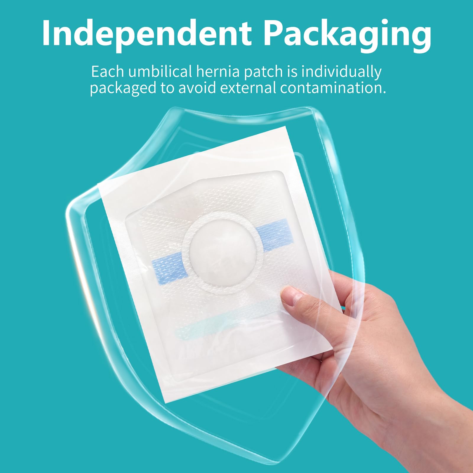 ENLUNTRA waterproof belly patch stays in place during bath time.