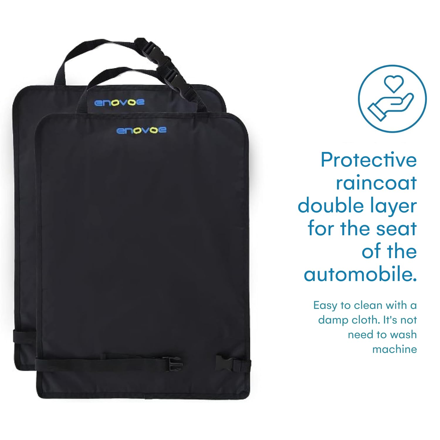 Enovoe dirt and scratch protection keeps seats looking new during trips.
