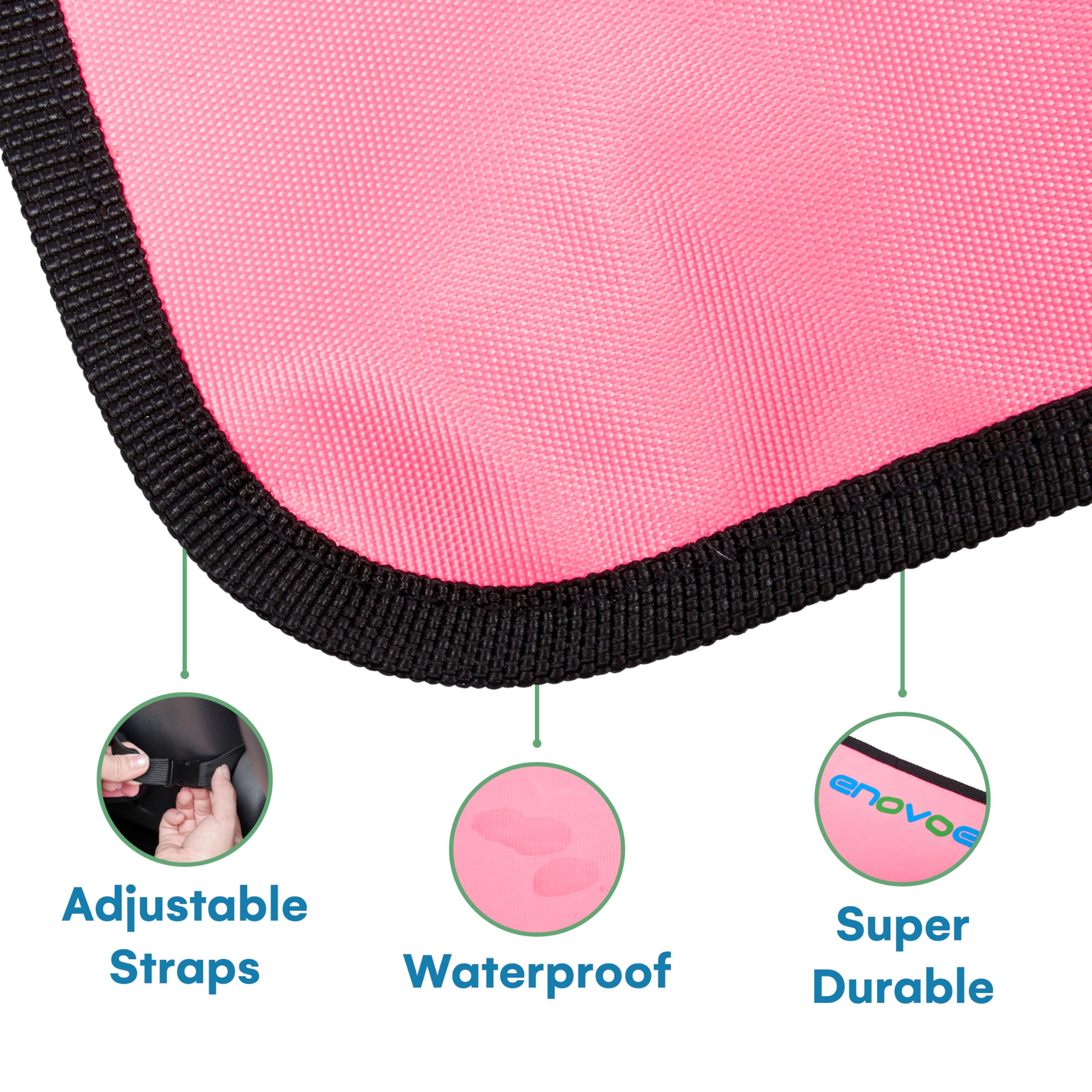 Durable polyester construction supports daily use and road trips with kids.