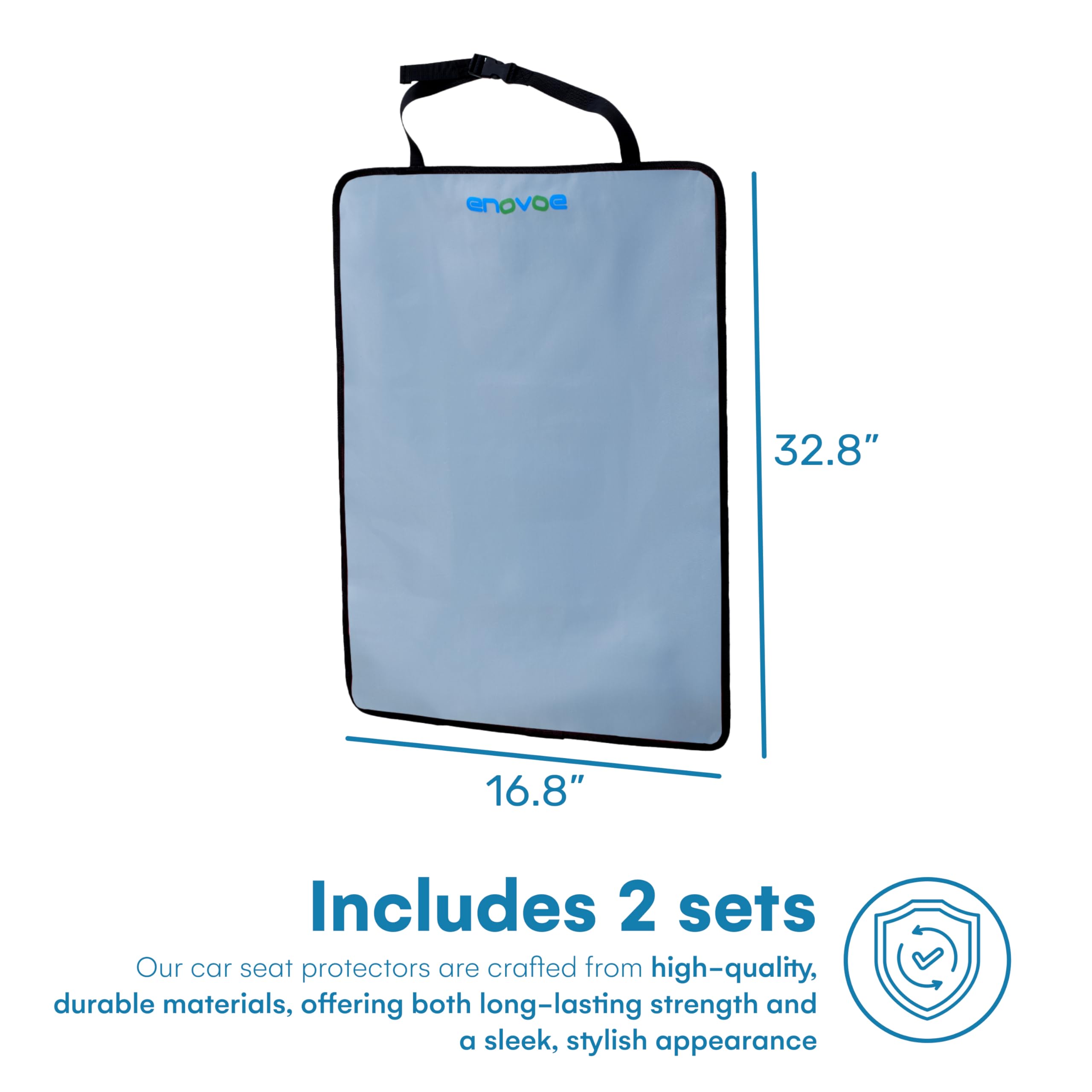 Durable, water-resistant Enovoe material protects seats.