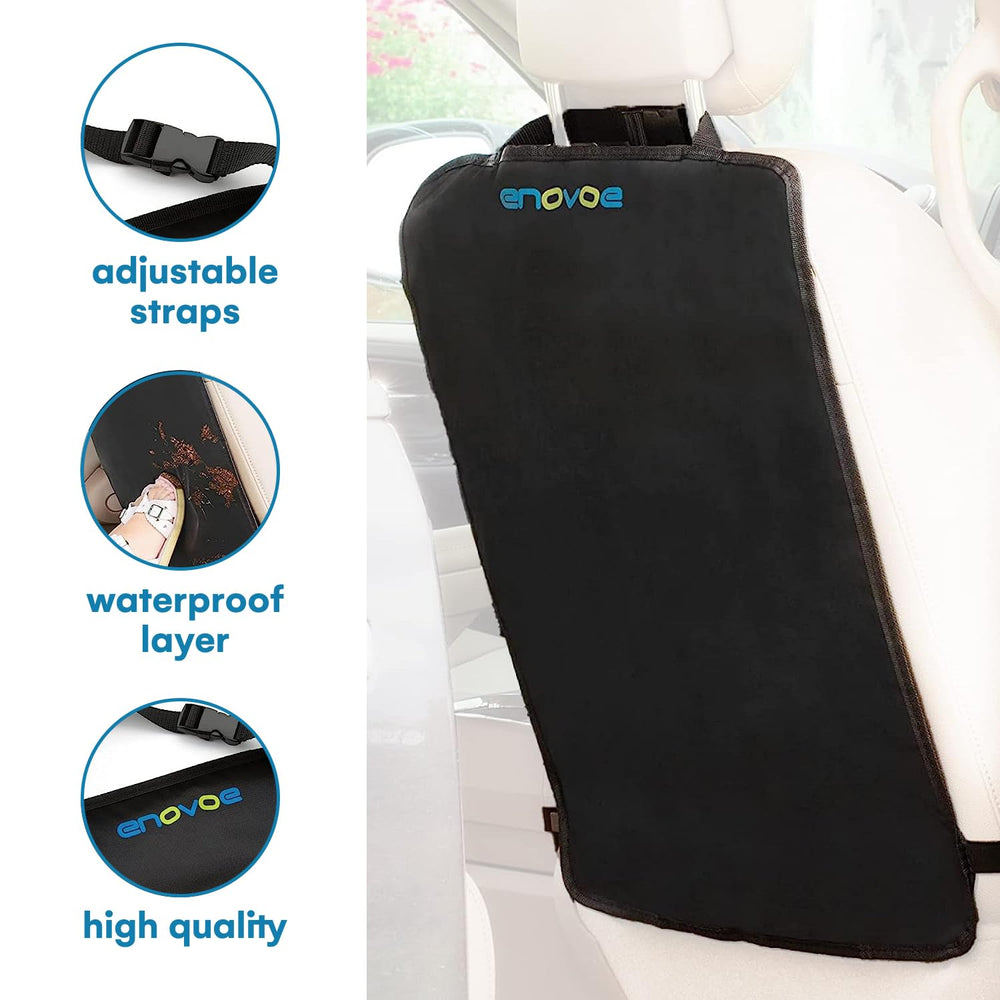 Enovoe Kick Mats universal-fit protects seat backs in cars and SUVs.