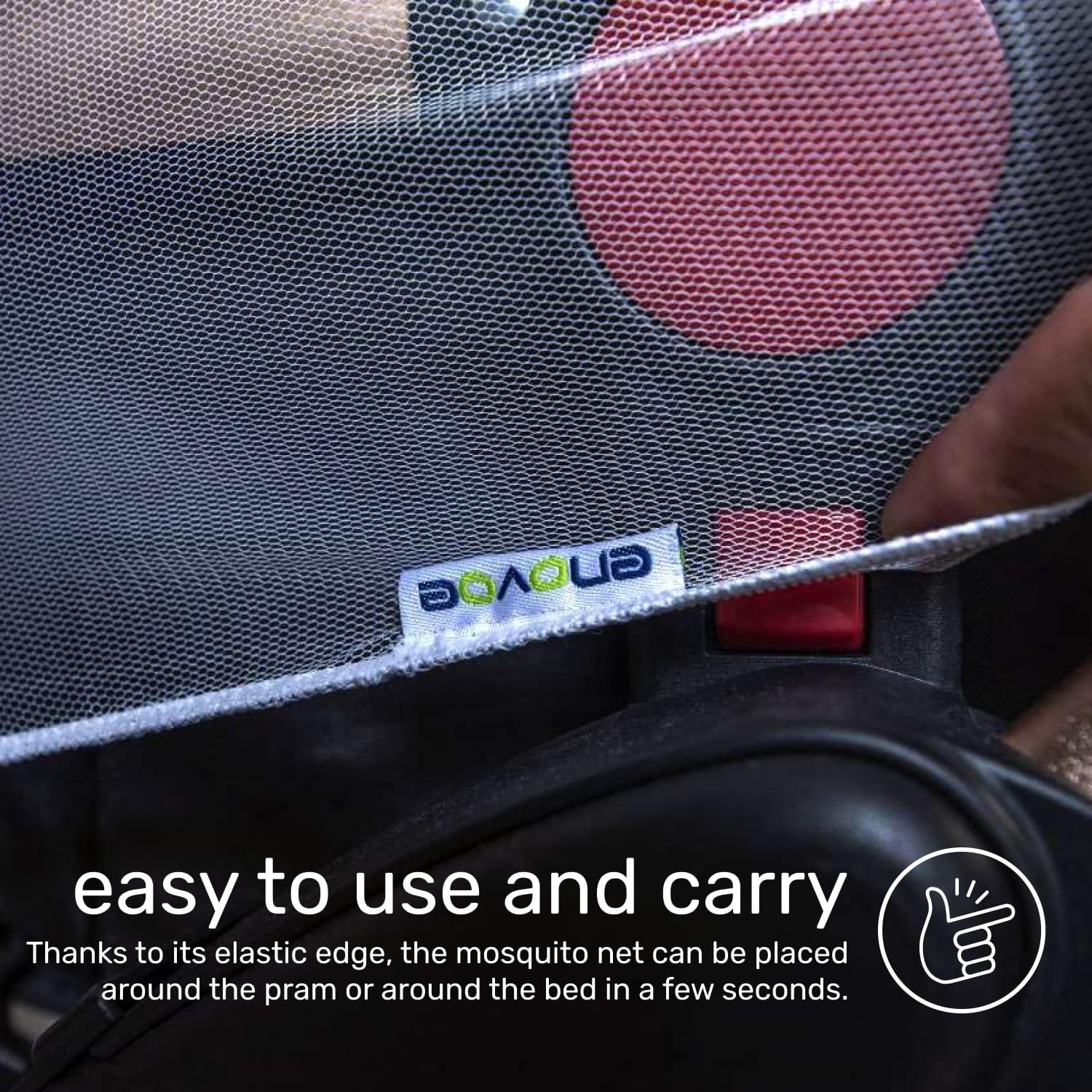 Enovoe mosquito net for crib and bassinet keeps nighttime sleeping cozy and bug-free.