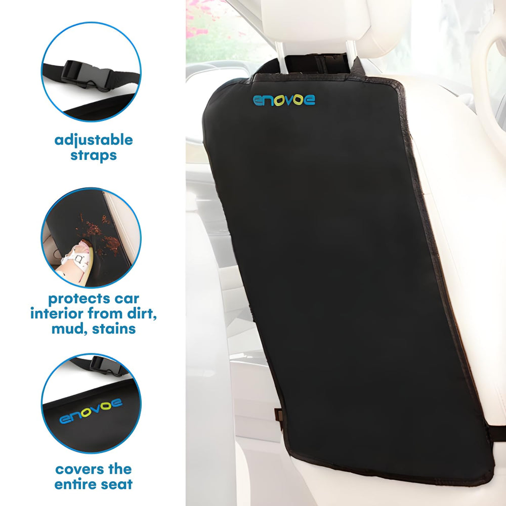 Enovoe waterproof back seat cover safeguards upholstery from mud and spills.