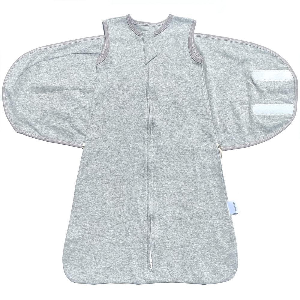 Enrich YLife Swaddle Sack arms-inside wrap shows snug fit and secure comfort.