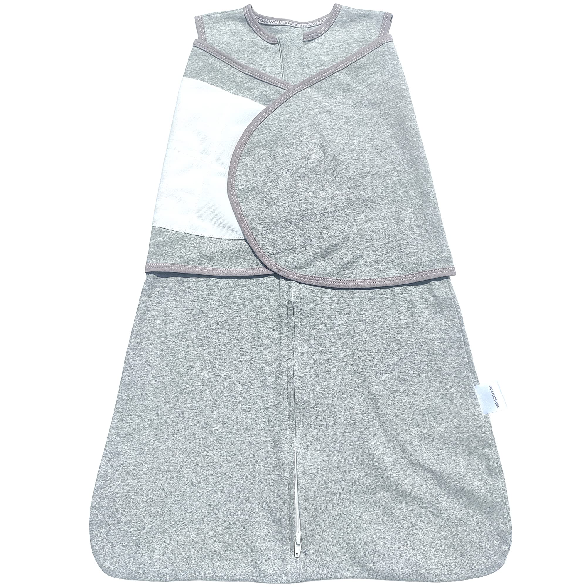 Enrich YLife Swaddle Sack front view highlights breathable cotton for gentle sleep.