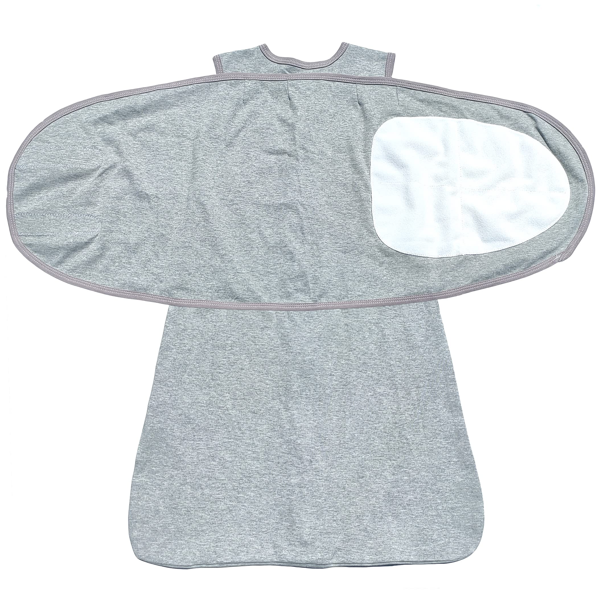 Enrich YLife Swaddle Sack gray design reflects baby friendly cozy wearability.