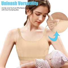 ENSDOAR hands-free pumping bra side view highlighting adjustable shoulder straps.