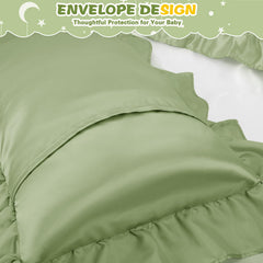 Entisn 3-inch ruffle edge adds decorative charm to bedtime