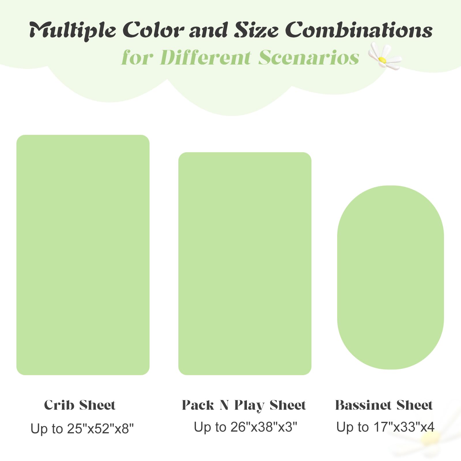 Entisn 4-inch deep pocket bassinet sheet keeps the mattress secure
