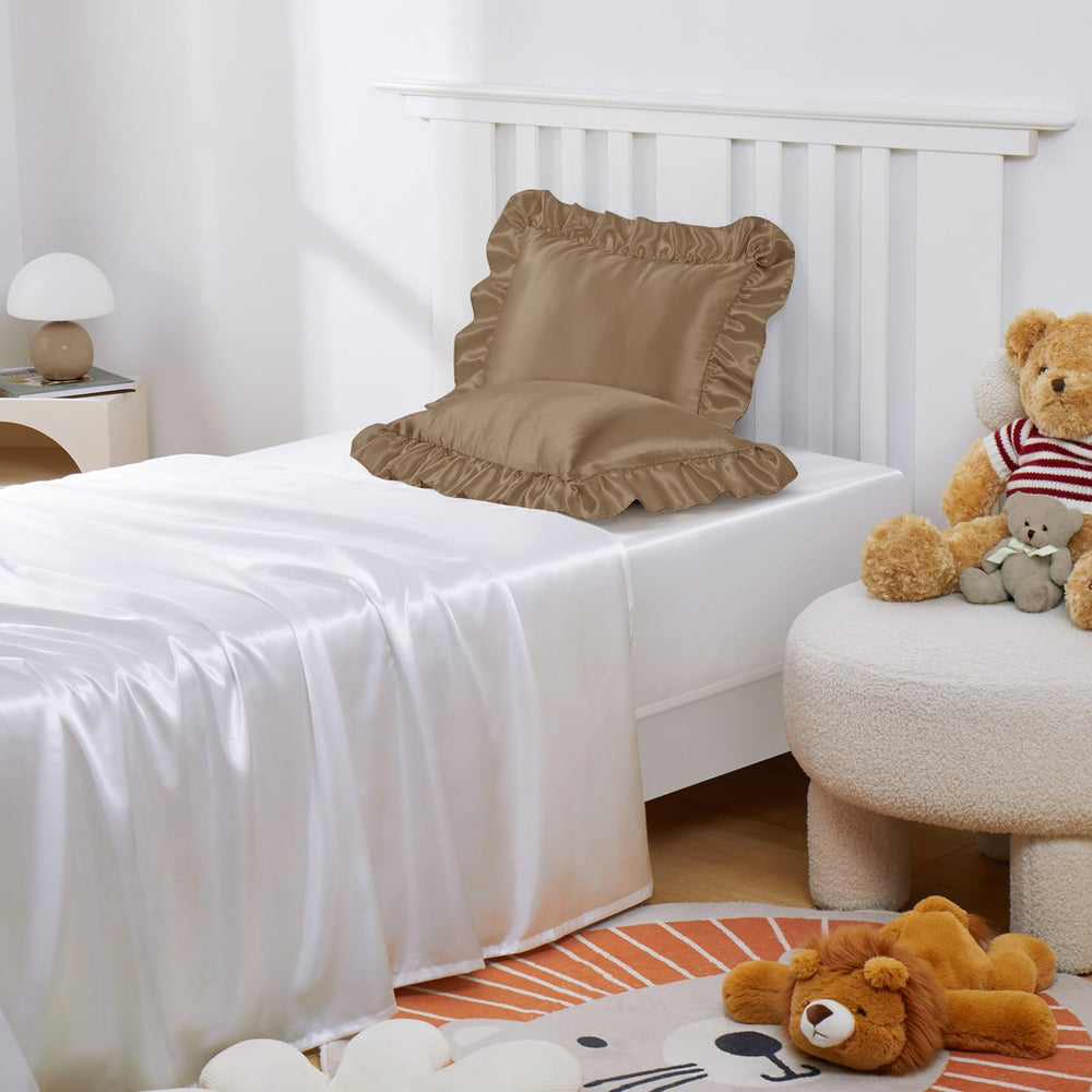 Entisn camel brown pillowcase color to enhance nursery decor