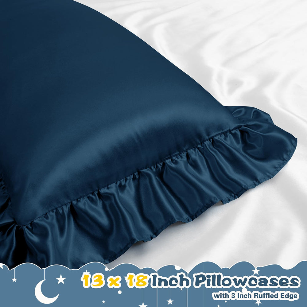 Entisn envelope-closure satin pillowcase prevents hair snags and skin irritation.