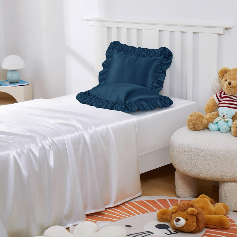 Entisn two-pack toddler pillowcases provide an easy bedding update for home or travel.