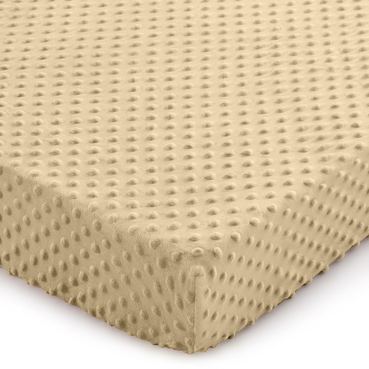Entisn Pack N Play beige sheet showcases soft fabric for cozy baby sleep