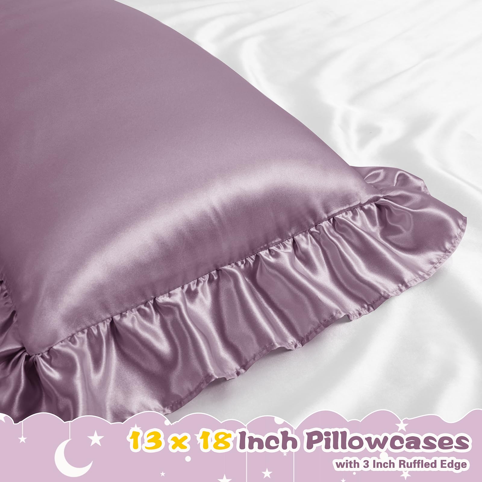Entisn lavender close-up fabric shows soft sheen and quality.