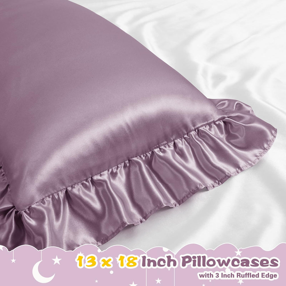 Entisn lavender close-up fabric shows soft sheen and quality.