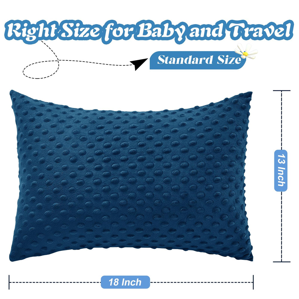 Entisn navy 13x18 pillowcase with concealed zipper for safe use