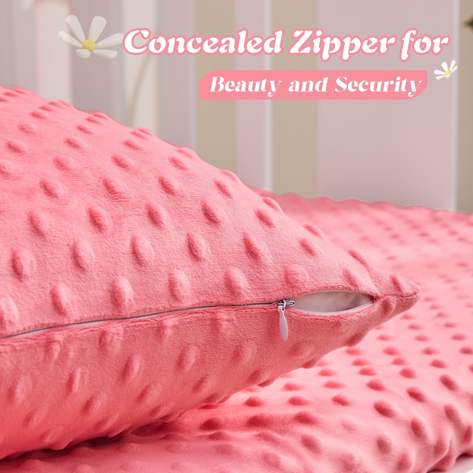 Entisn pillowcase with concealed zipper design for snag-free use