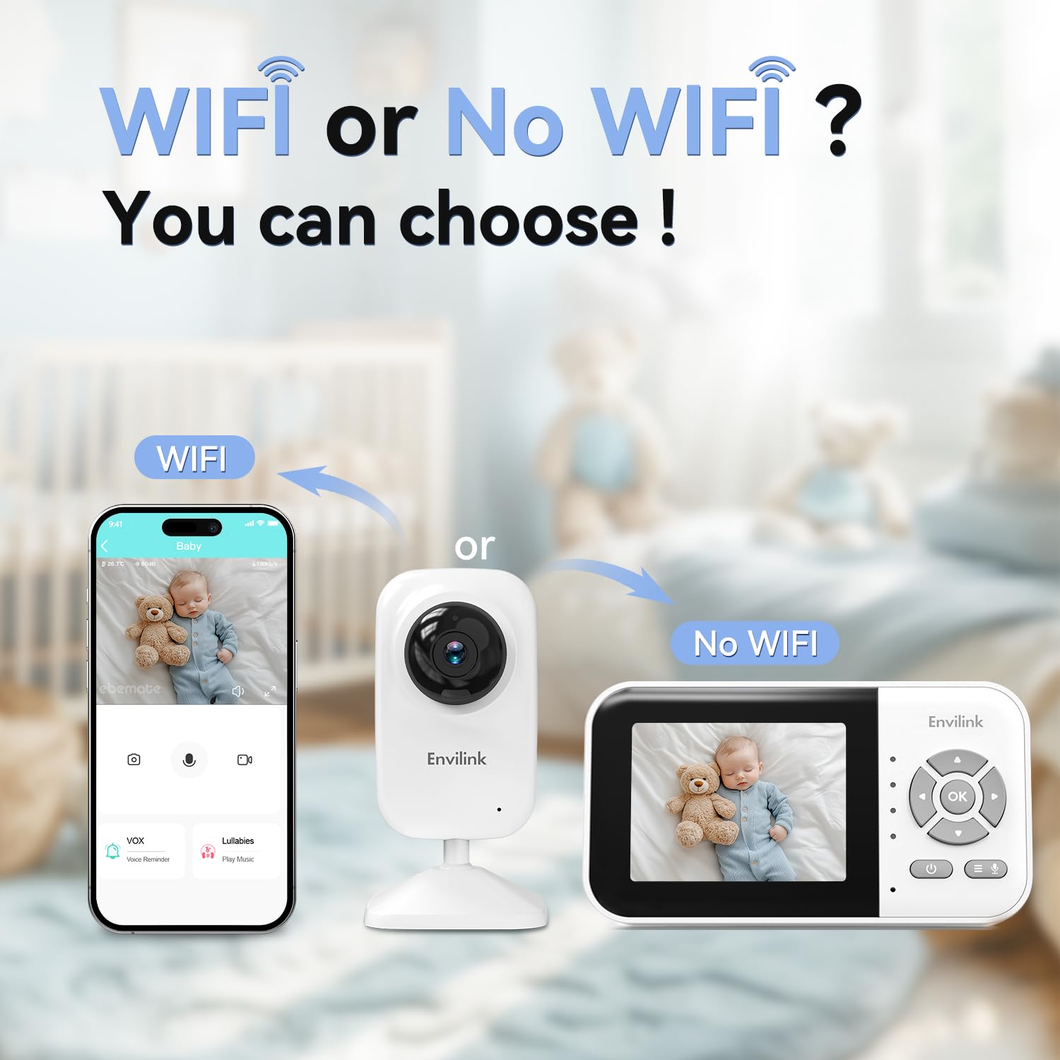 Envilink app remote view lets you check baby from anywhere