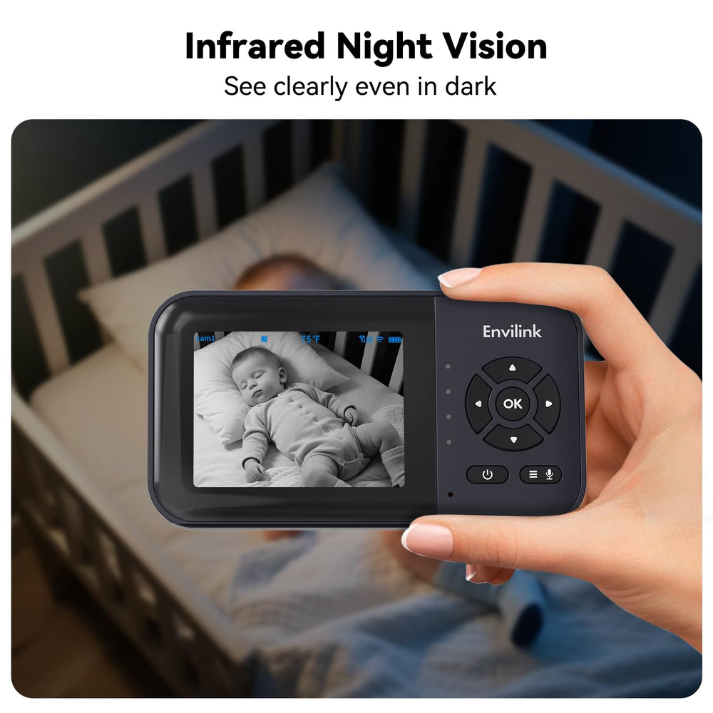Envilink app remote view enables checking baby from anywhere.
