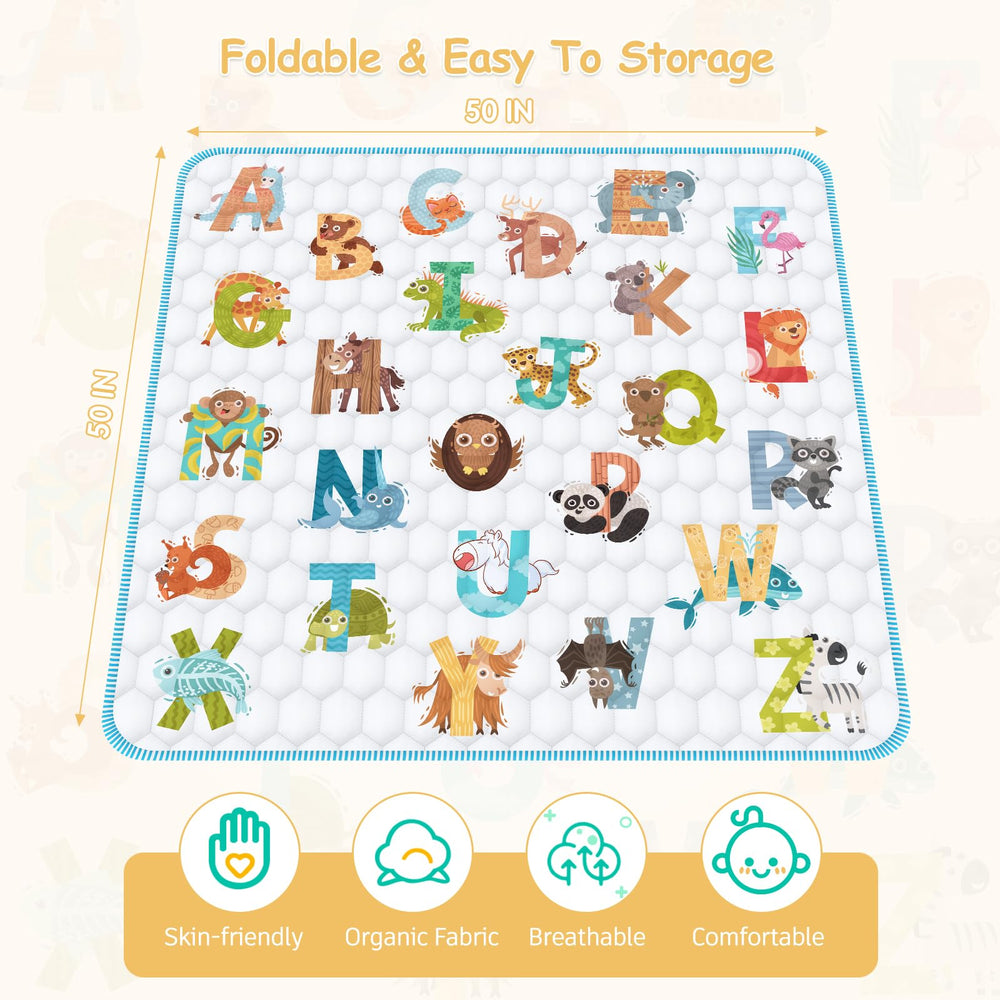 ENVTEK baby play mat machine-washable for quick cleaning after play