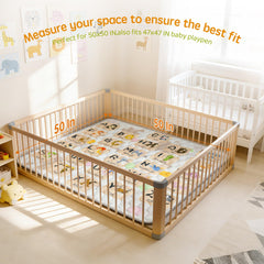ENVTEK mat with anti-slip foam keeps infants safe during floor play.