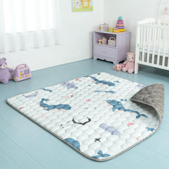ENVTEK Baby Play Mat folded 50x50 offers portable floor time anywhere