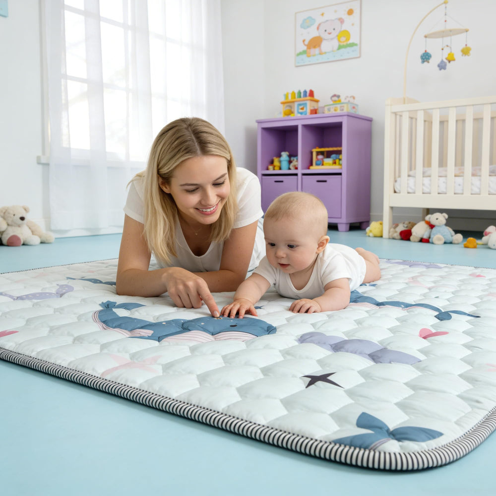 ENVTEK Baby Play Mat in use supports spacious, safe play