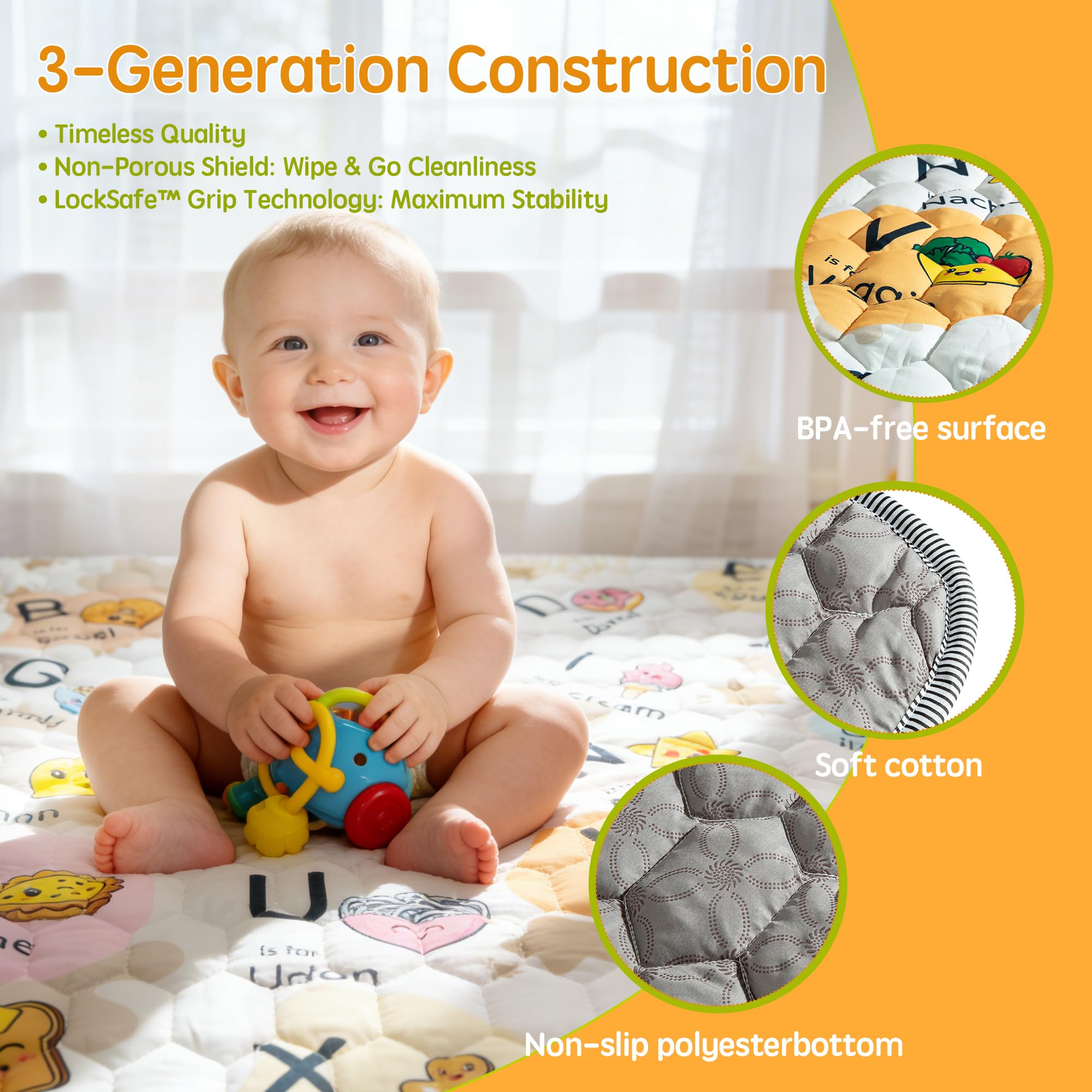 ENVTEK odorless baby floor mat offers a fresh surface for infants