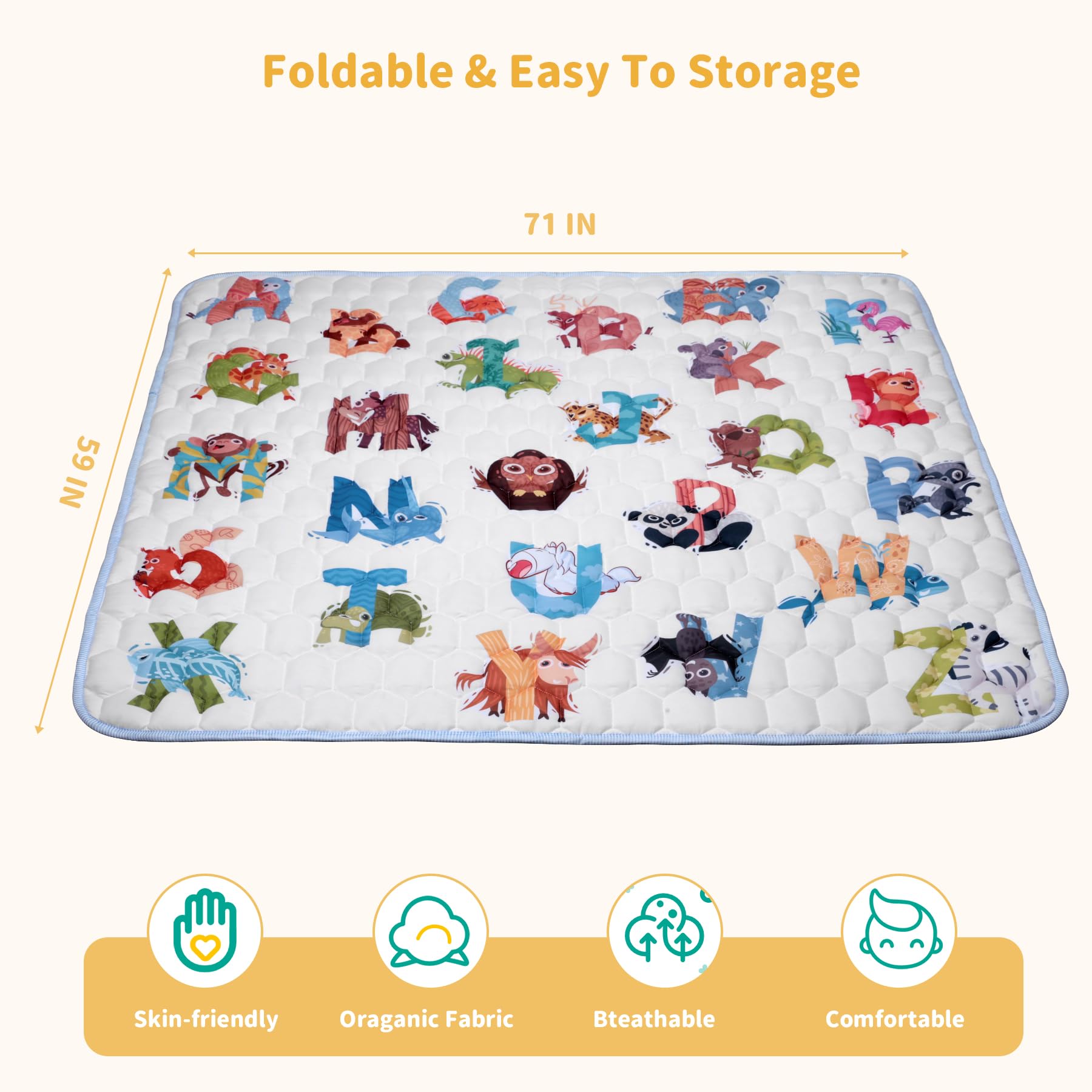 ENVTEK Play Mat folded for travel enables on-the-go play.