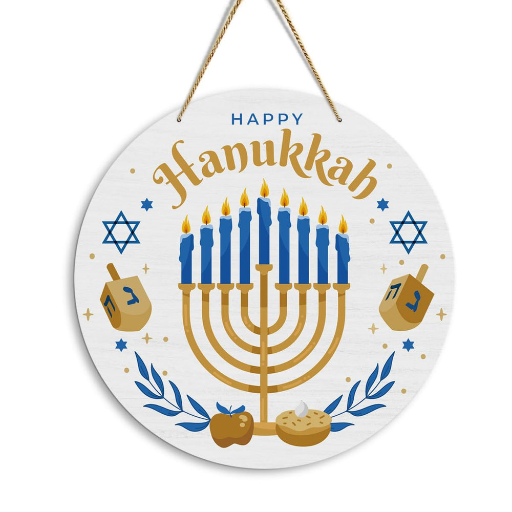 EODFFSGF Hanukkah wall decor wood panel for a warm holiday home accent.