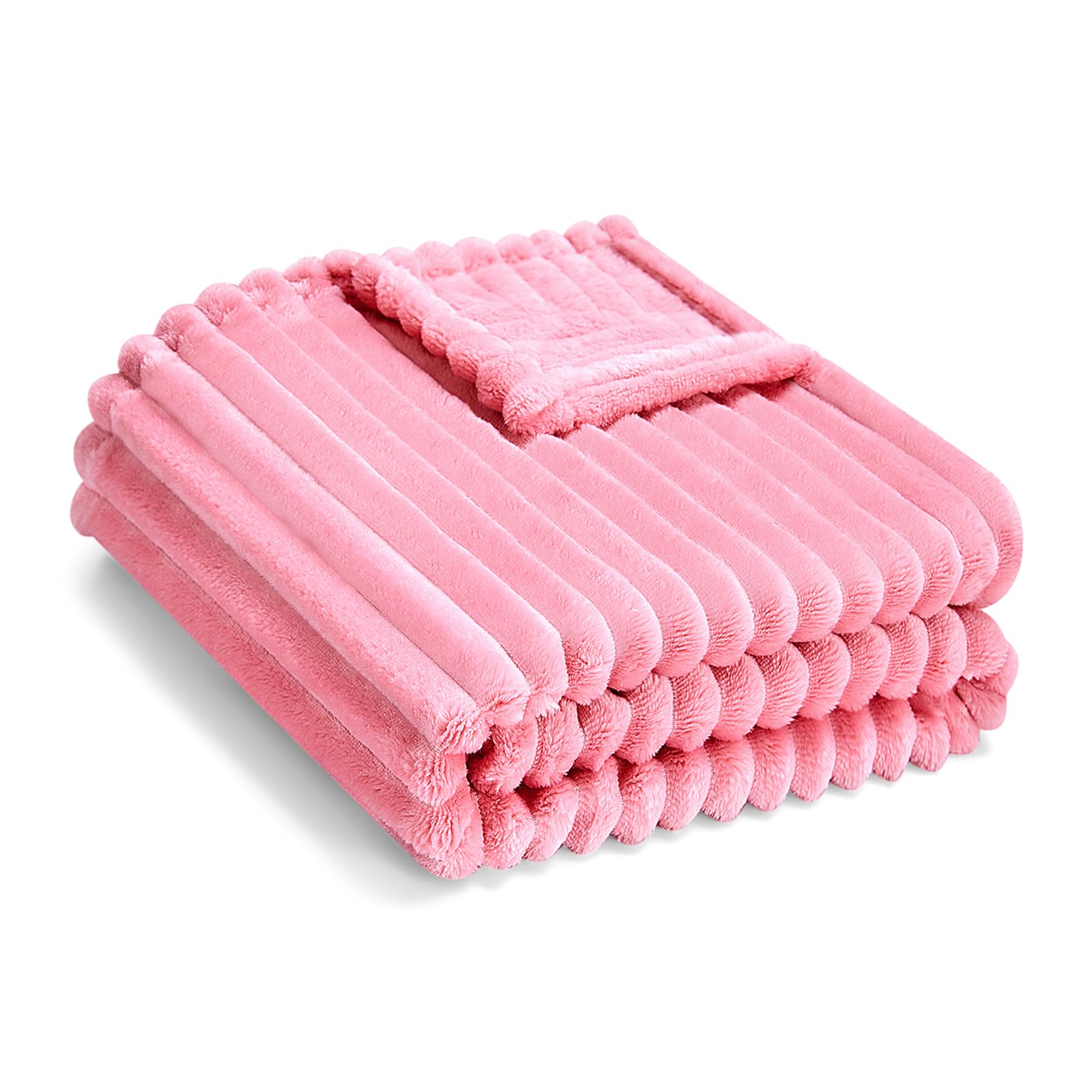 Eonkasp soft fleece baby blanket in pink texture for cozy warmth.