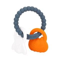 Eoopoon teething ring with pumpkin and ghost shapes for soothing gums and festive play