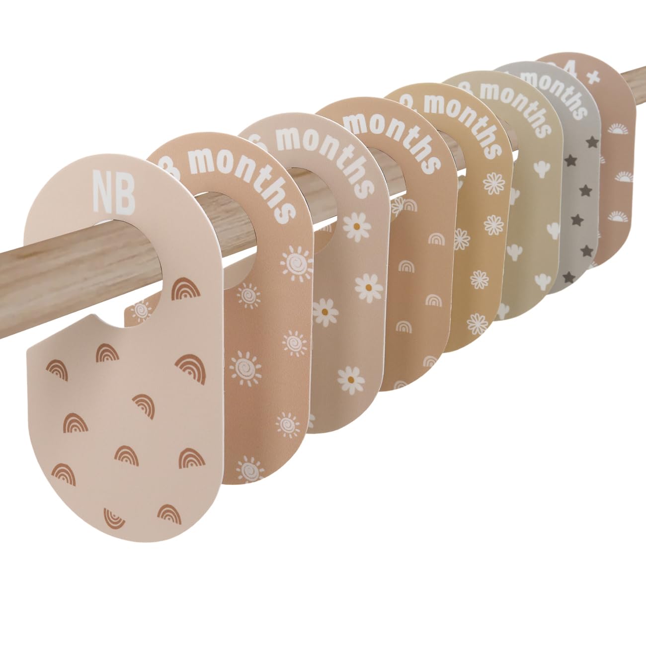 eoscasely baby closet divider with double-sided design for easy organization.