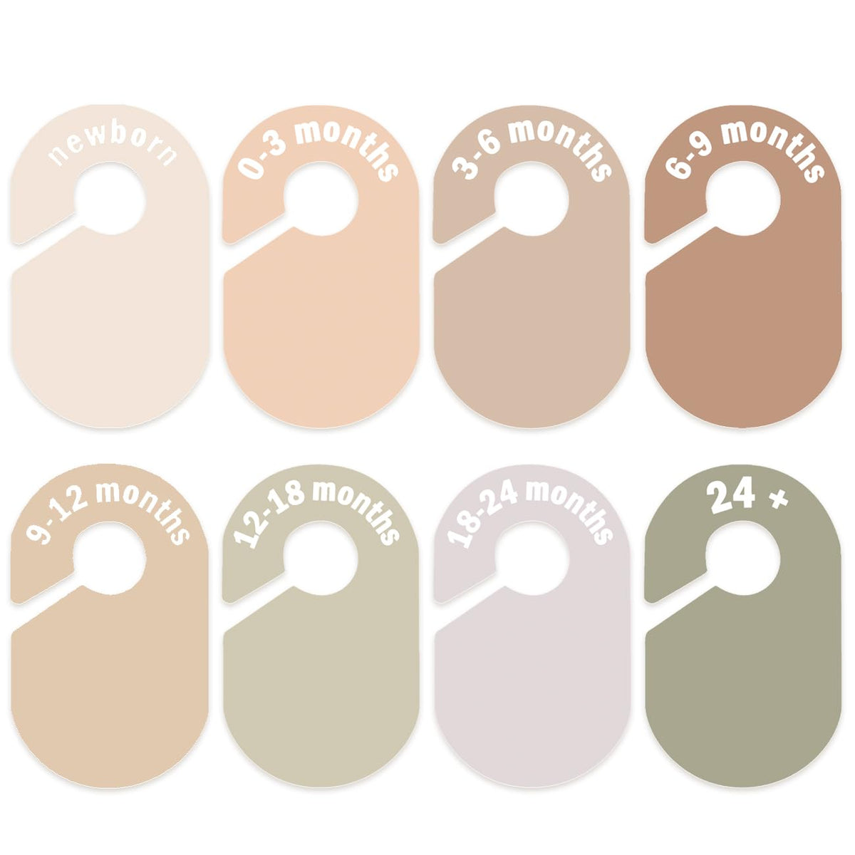 Eoscasely baby closet divider double-sided view for quick organization in nursery.