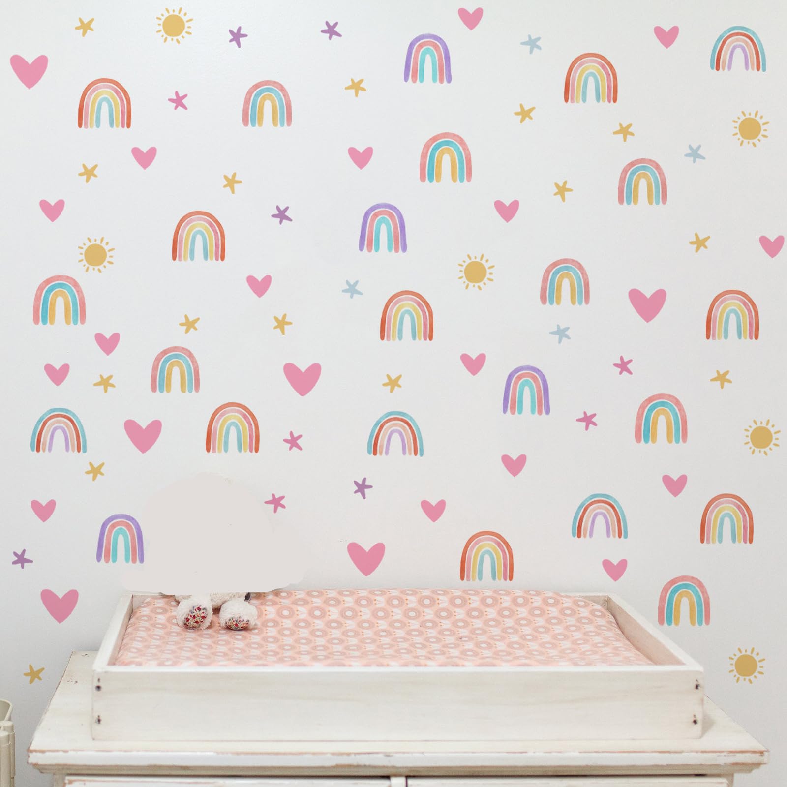 Epakh wall sticker assembly shows simple peel-and-stick decorating ideas.