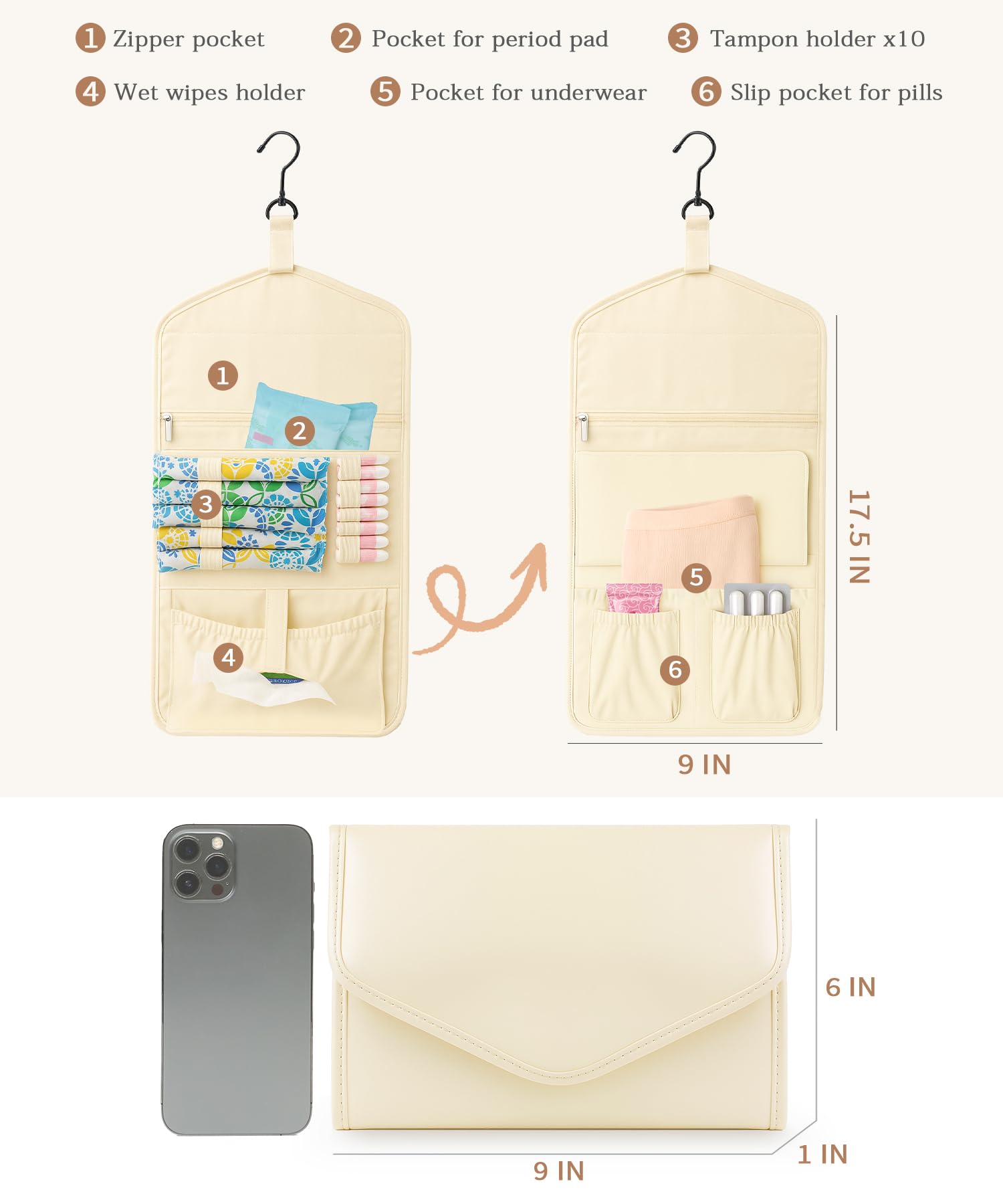 EPEDAL24 pad pockets keep pads neatly separated for easy retrieval.