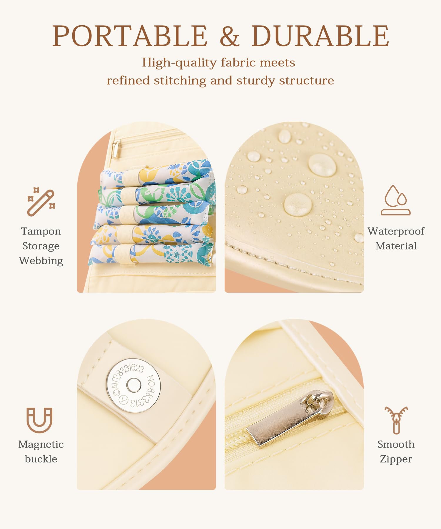 EPEDAL24 wipes pocket stores intimate wipes for hygiene anywhere.