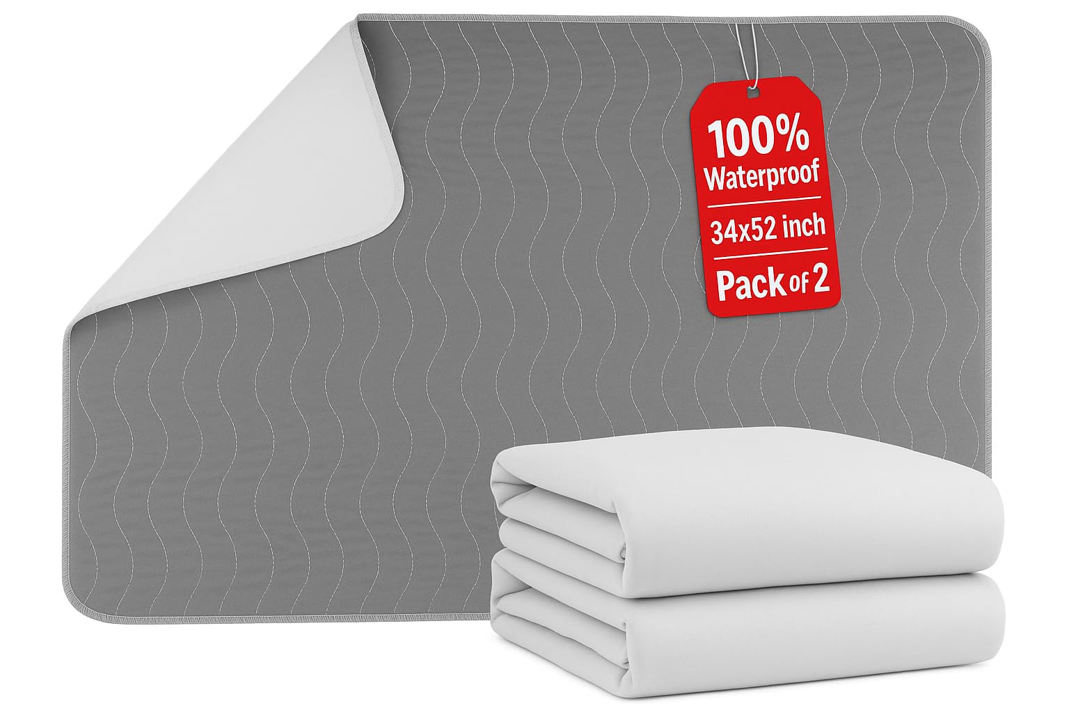 Epicessentials bed pad 34x52 maintains a dry bed with strong absorbency.