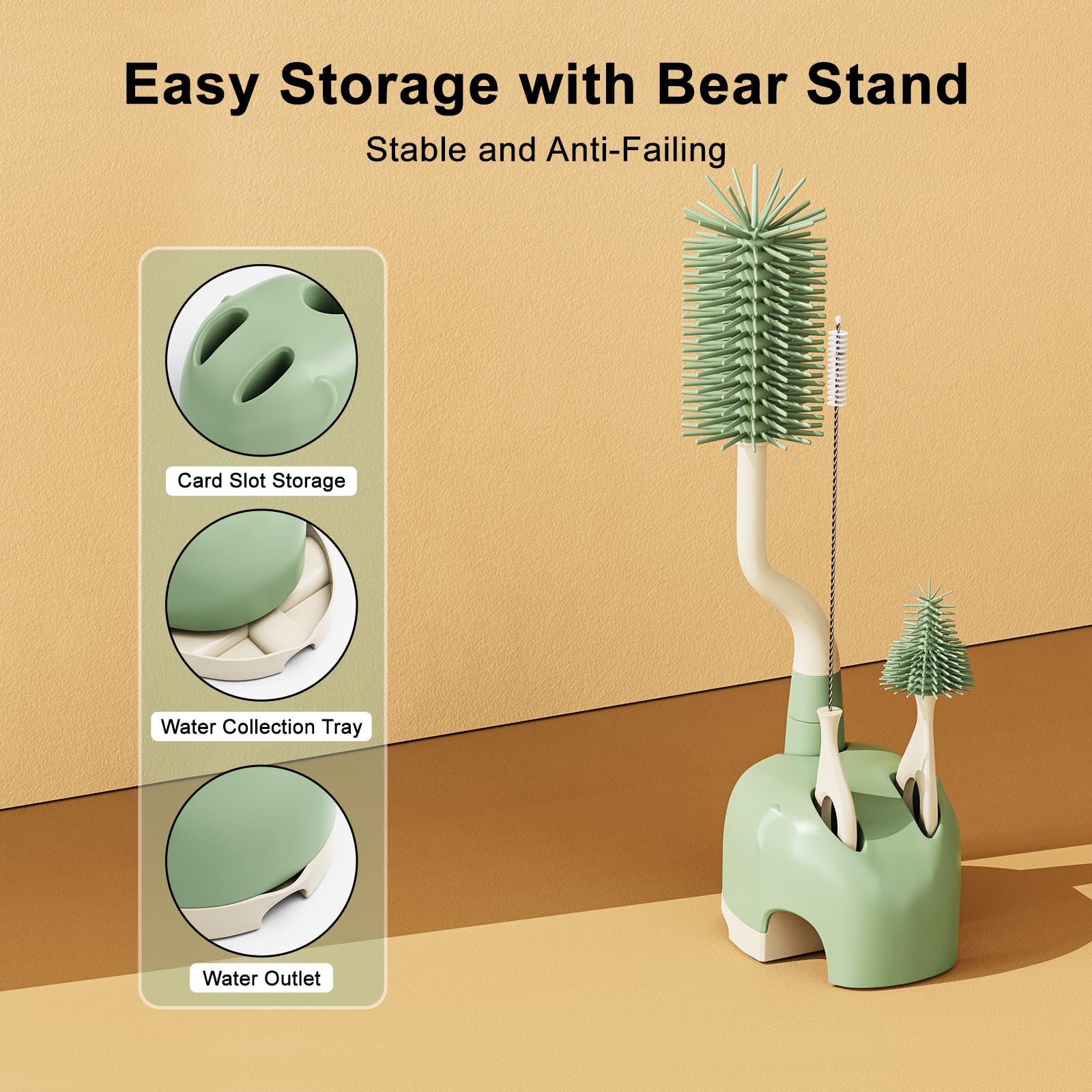 ePiiChua long-handle bottle brush provides easy reach.