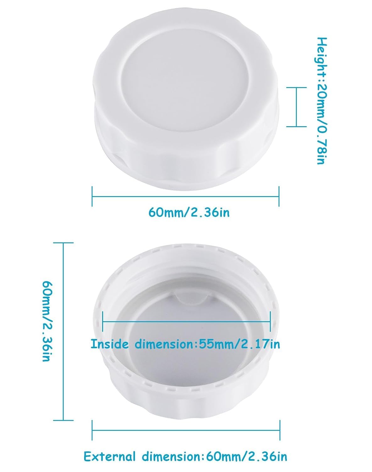 Epioneer replacement cap set for Avent wide-mouth bottles.