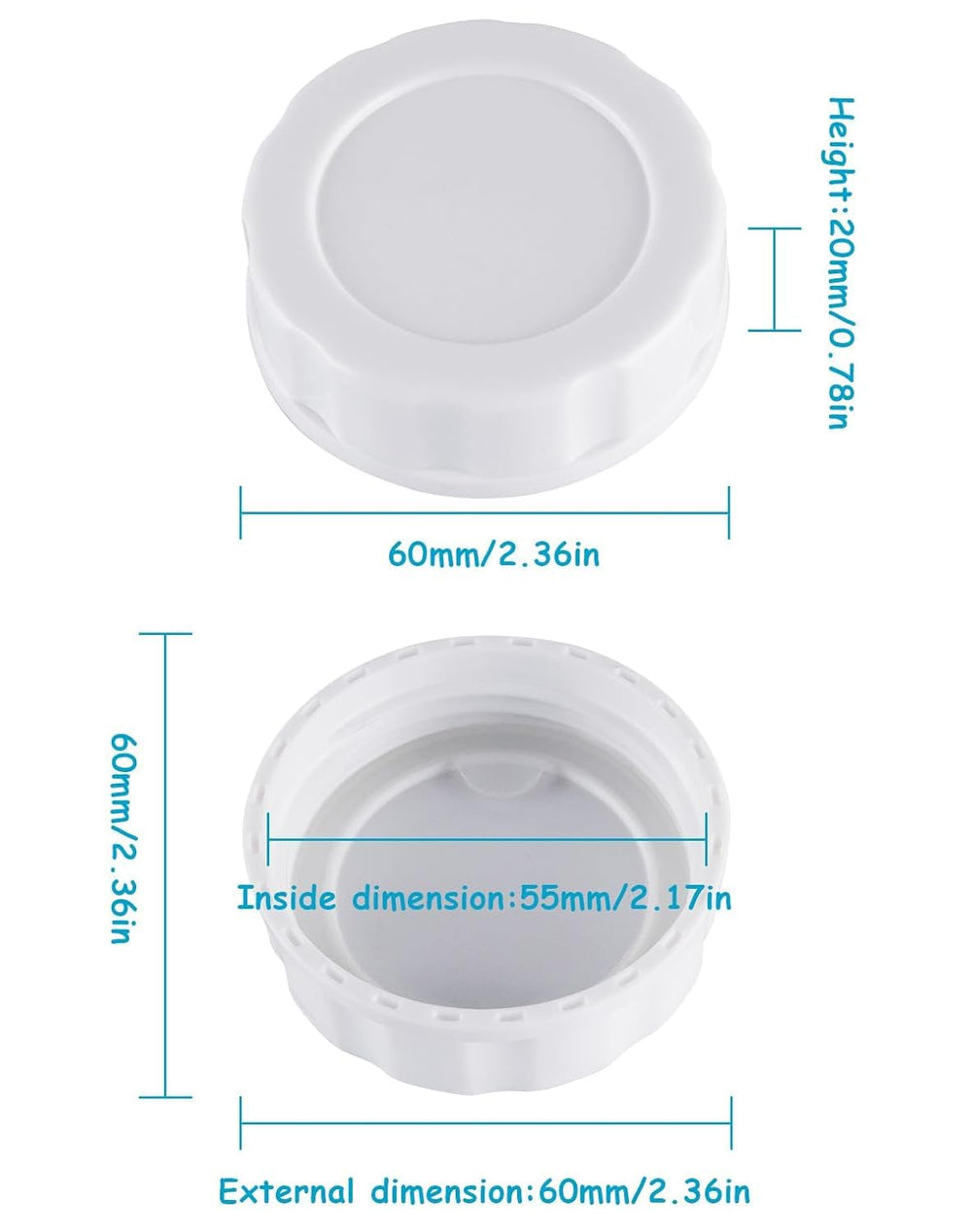 Epioneer replacement cap set for Avent wide-mouth bottles.