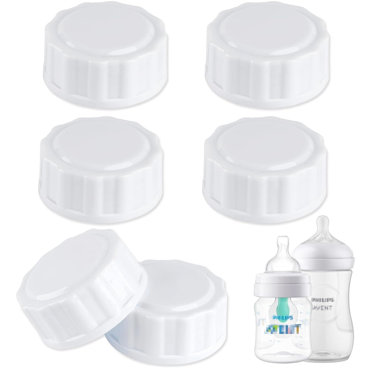 Epioneer Avent wide-mouth cap with seal disc for leak-proof on-the-go use.
