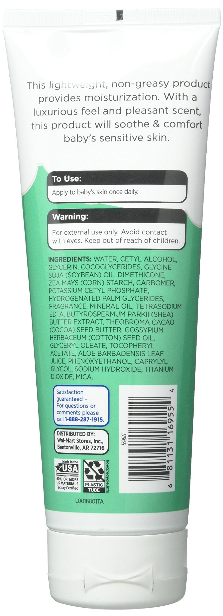 Equate Aloe & Vitamin E Baby Oil Cream texture close-up