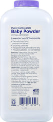 Equate Pure Cornstarch Baby Powder shaker application after bath for soft, dry skin