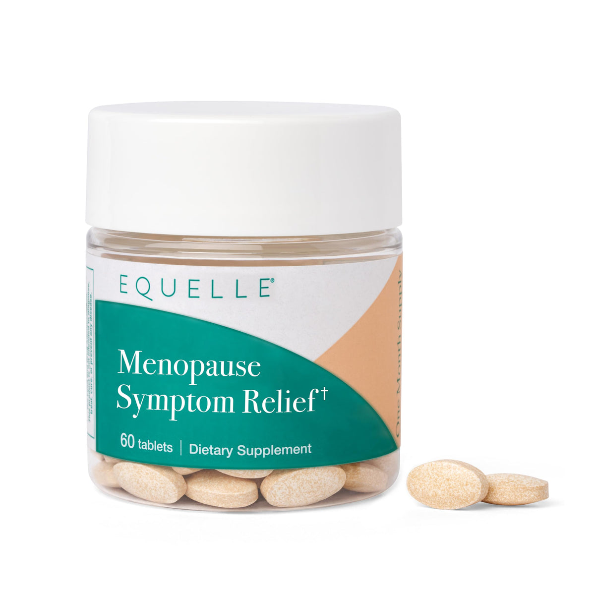 Equelle multi-symptom bottle with label, a convenient option for daily menopause support.