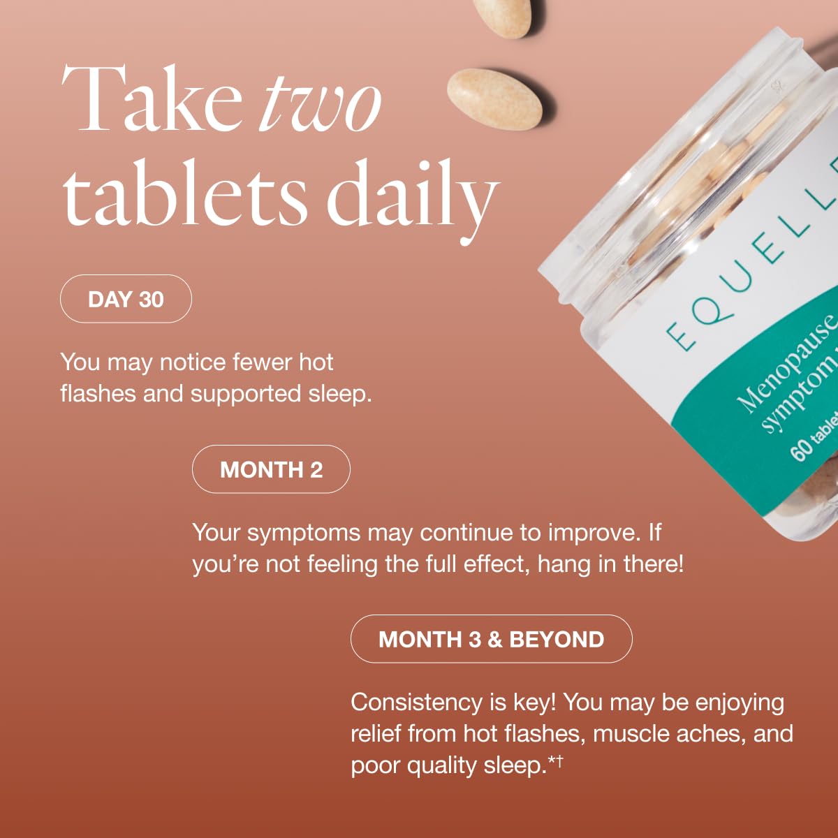 Equelle packaging box highlights clinically studied relief.