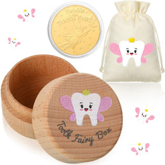 Equsion tooth fairy pouch pink ready for safe tooth under pillow storage.